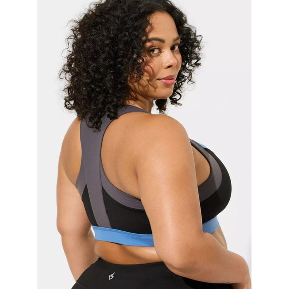 NWT Torrid Low-Impact Wireless V-Neck Colorblock Sports Bra Size 4 / 26 Plus - Picture 4 of 4